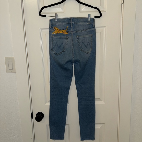 MOTHER High Rise Denim with Leopard Accent - Picture 5 of 9